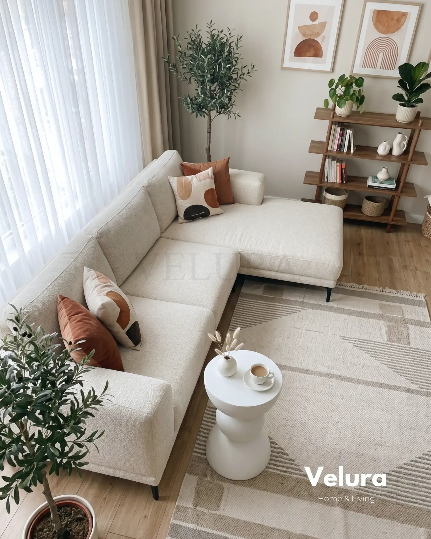 Maco Yan Sehpa beyaz ahşap modern yan sehpa 30x30x60