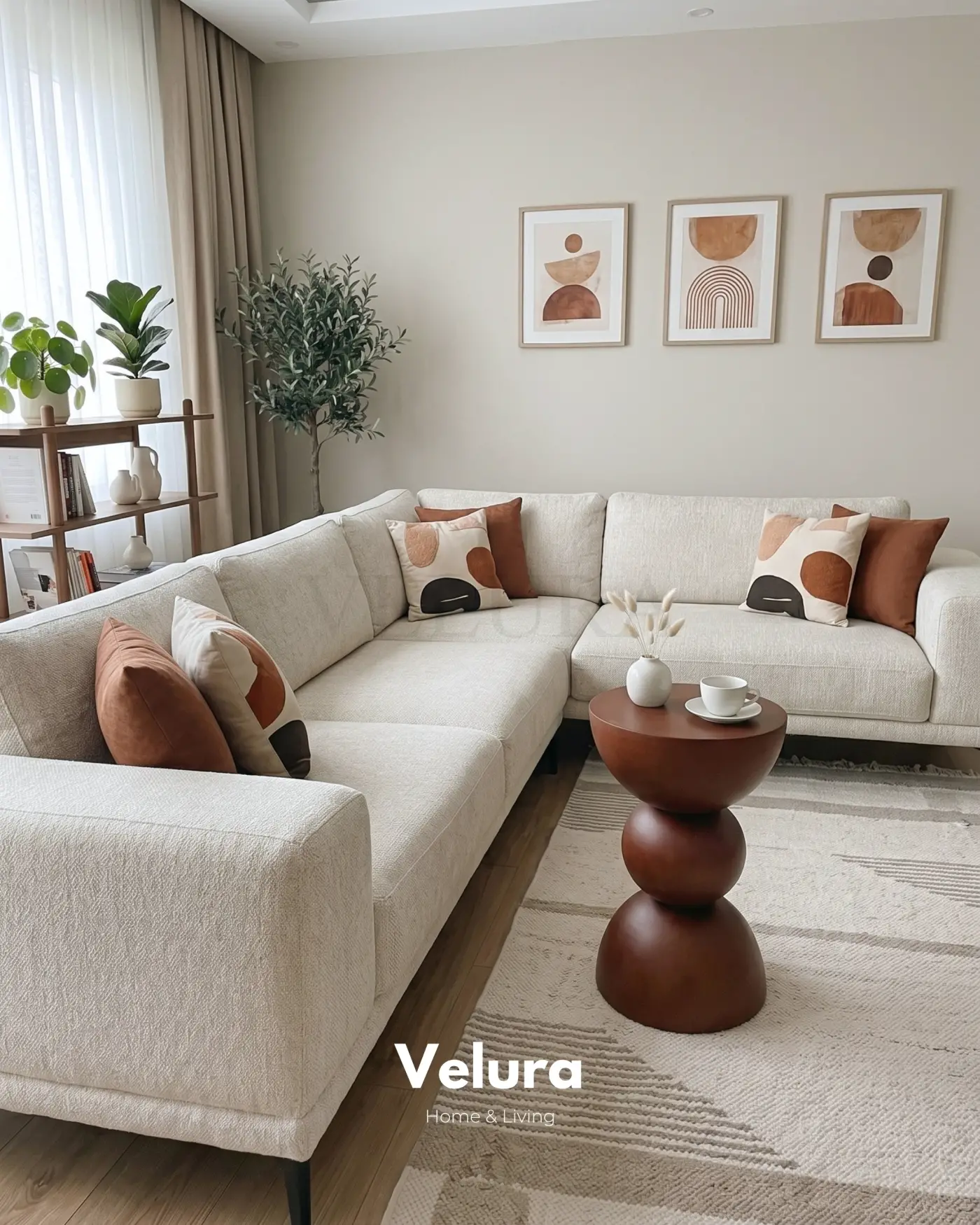 Maco Yan Sehpa ceviz ahşap modern yan sehpa 30x30x60