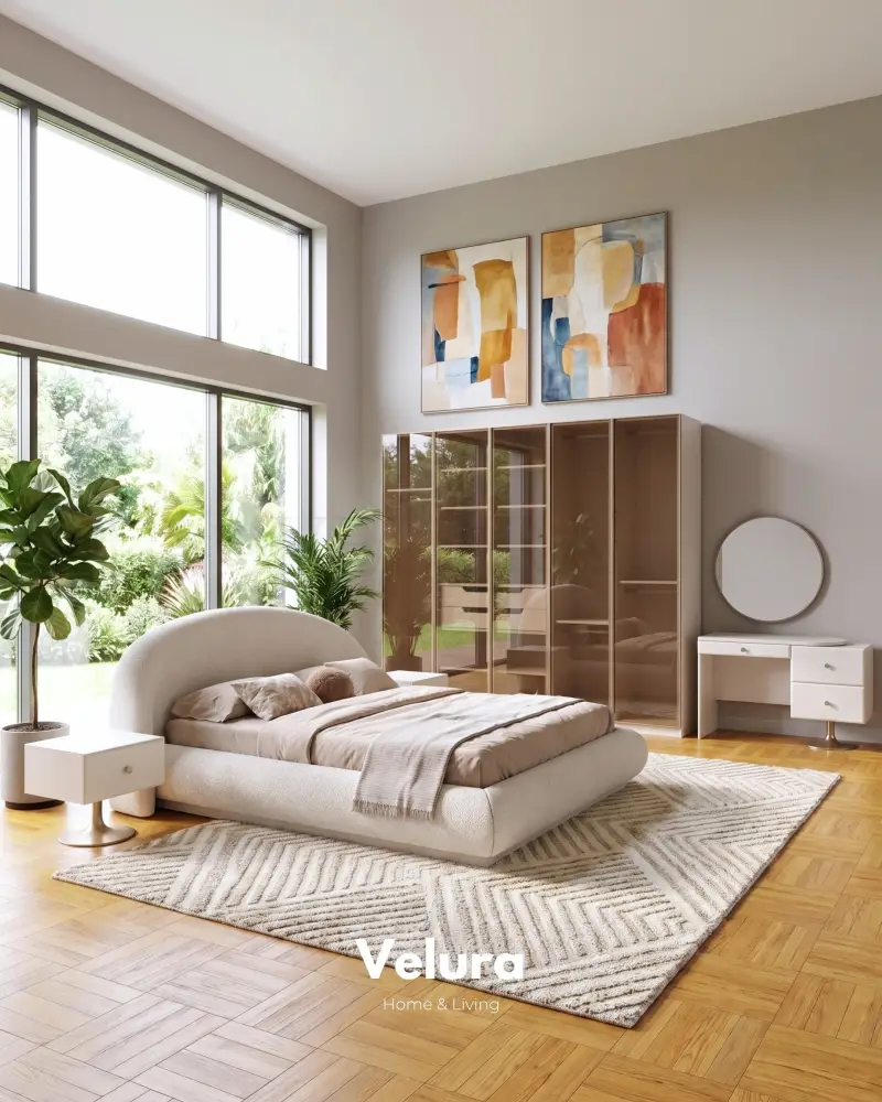 Marcel Yatak Odası Takımı - 5 Kapaklı Reflektif Dolap
