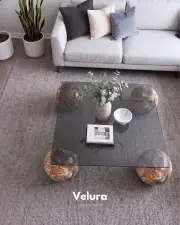 Küre Orta Sehpa - Mars - Kare - Füme Cam