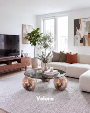Küre Orta Sehpa - Mars - Füme Yuvarlak Cam