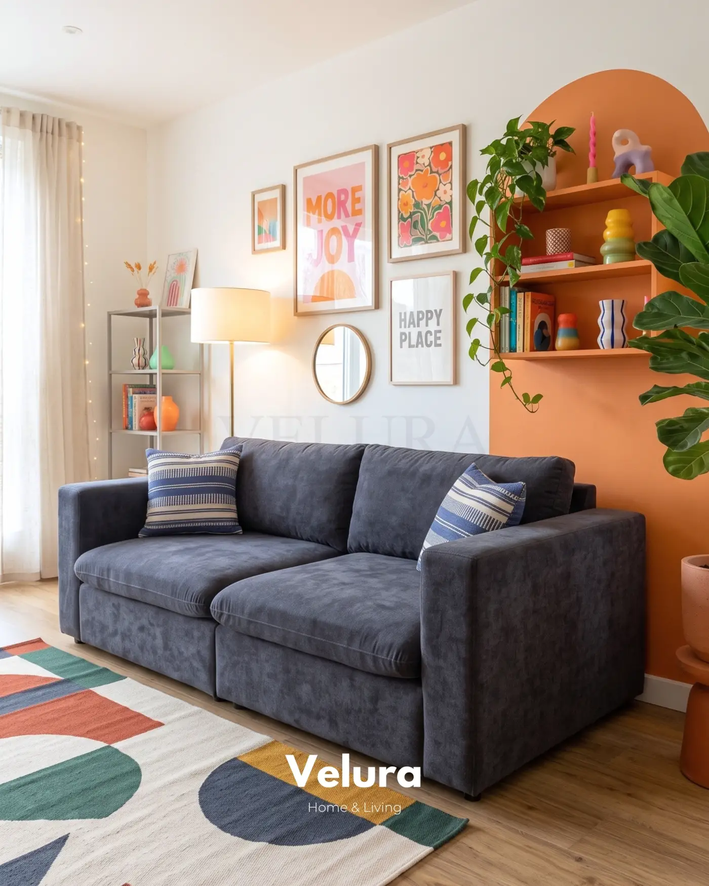 Nord Antrasit Modüler Kanepe 215 cm Velura Home