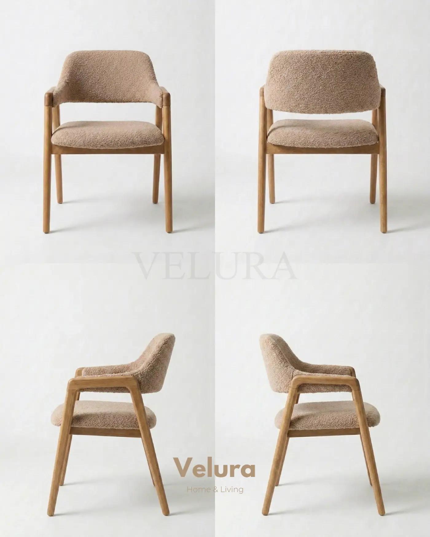 Latte renk Sorb Sandalye 45x45x82 cm ölçülerinde sandalye modeli