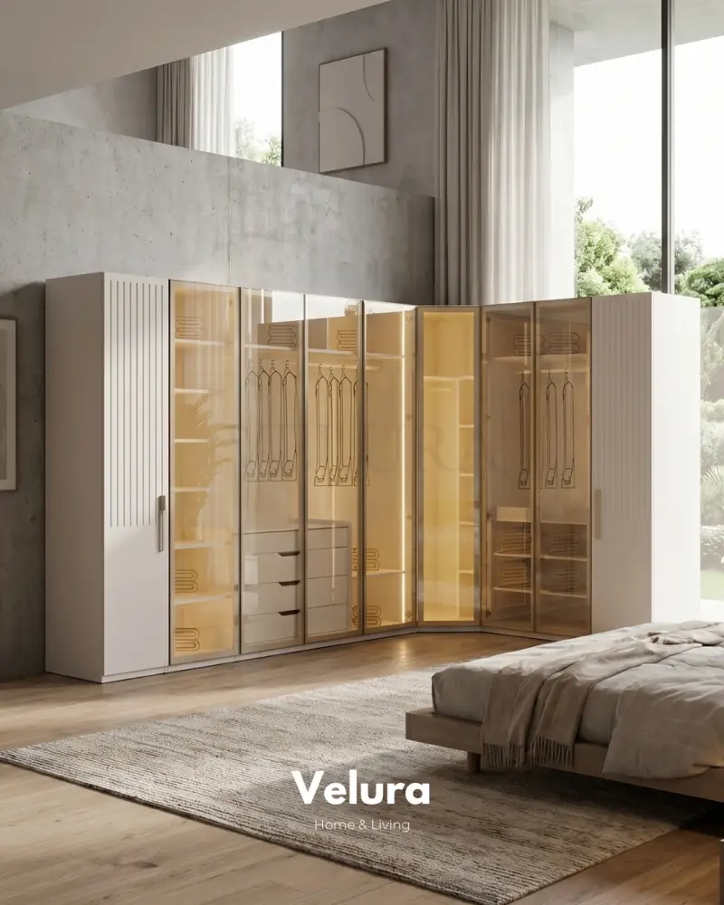 Tress 9 Kapılı Köşe Dolap