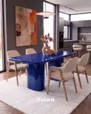 Vel Yemek Masası - Mavi