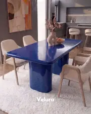 Vel Yemek Masası - Mavi