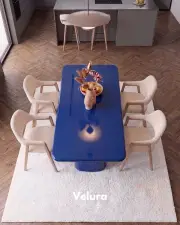 Vel Yemek Masası - Mavi