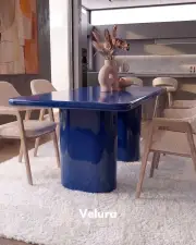 Vel Yemek Masası - Mavi