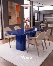 Vel Yemek Masası - Mavi