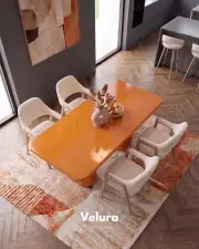 Vel Yemek Masası - Turuncu