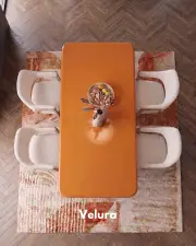 Vel Yemek Masası - Turuncu