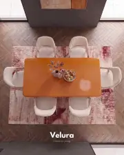 Vel Yemek Masası - Turuncu