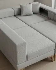 Zeri Gri Puzzle Modüler Köşe Koltuk Takımı 
