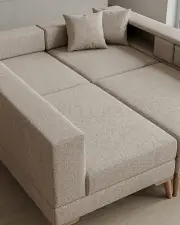 Zeri Sütlü Kahve Puzzle Modüler Köşe Koltuk Takımı