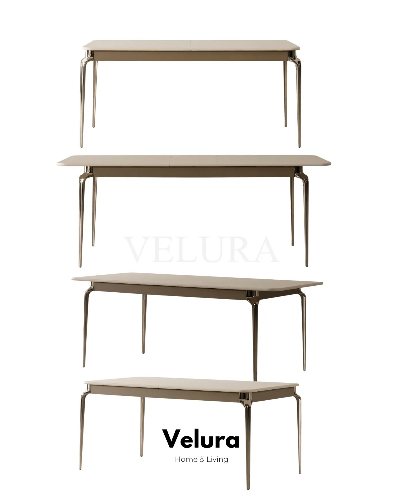 205 cm açılabilir modern yemek masası