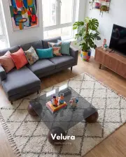 Küre Orta Sehpa - Koyu Ceviz Top - Kare - Füme Cam