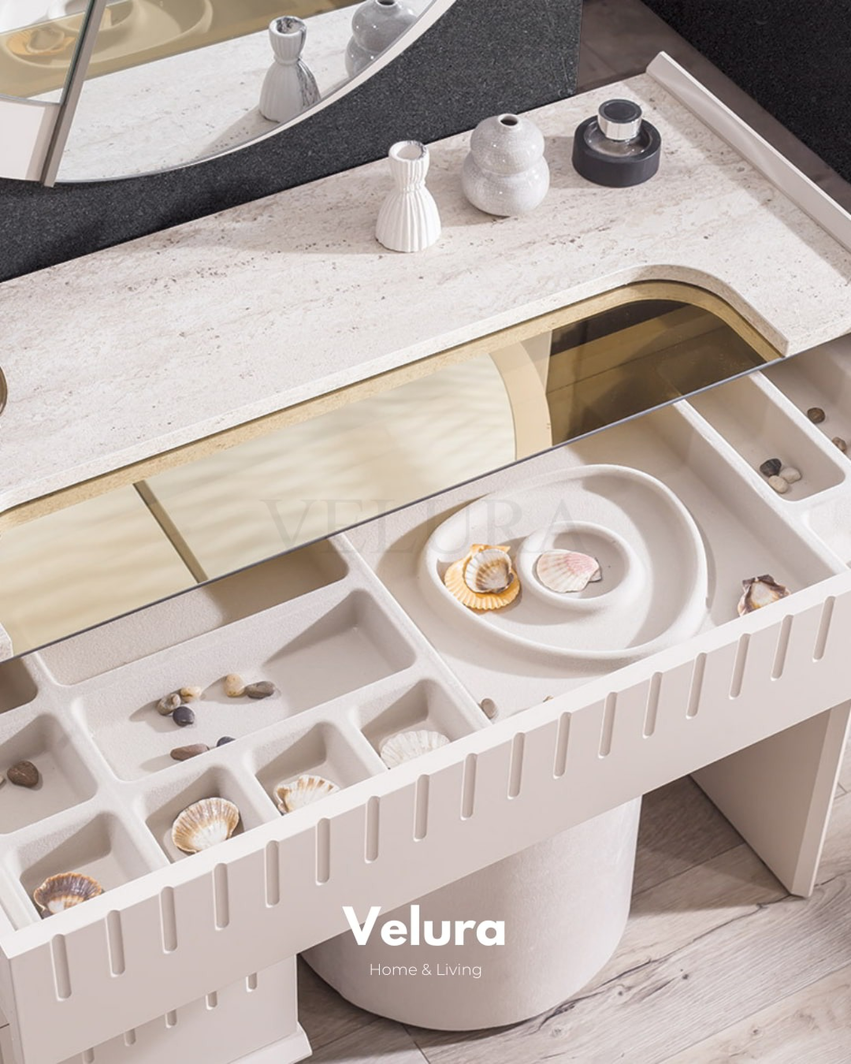 Velura Home Tress yatak odası seti köşe dolaplı