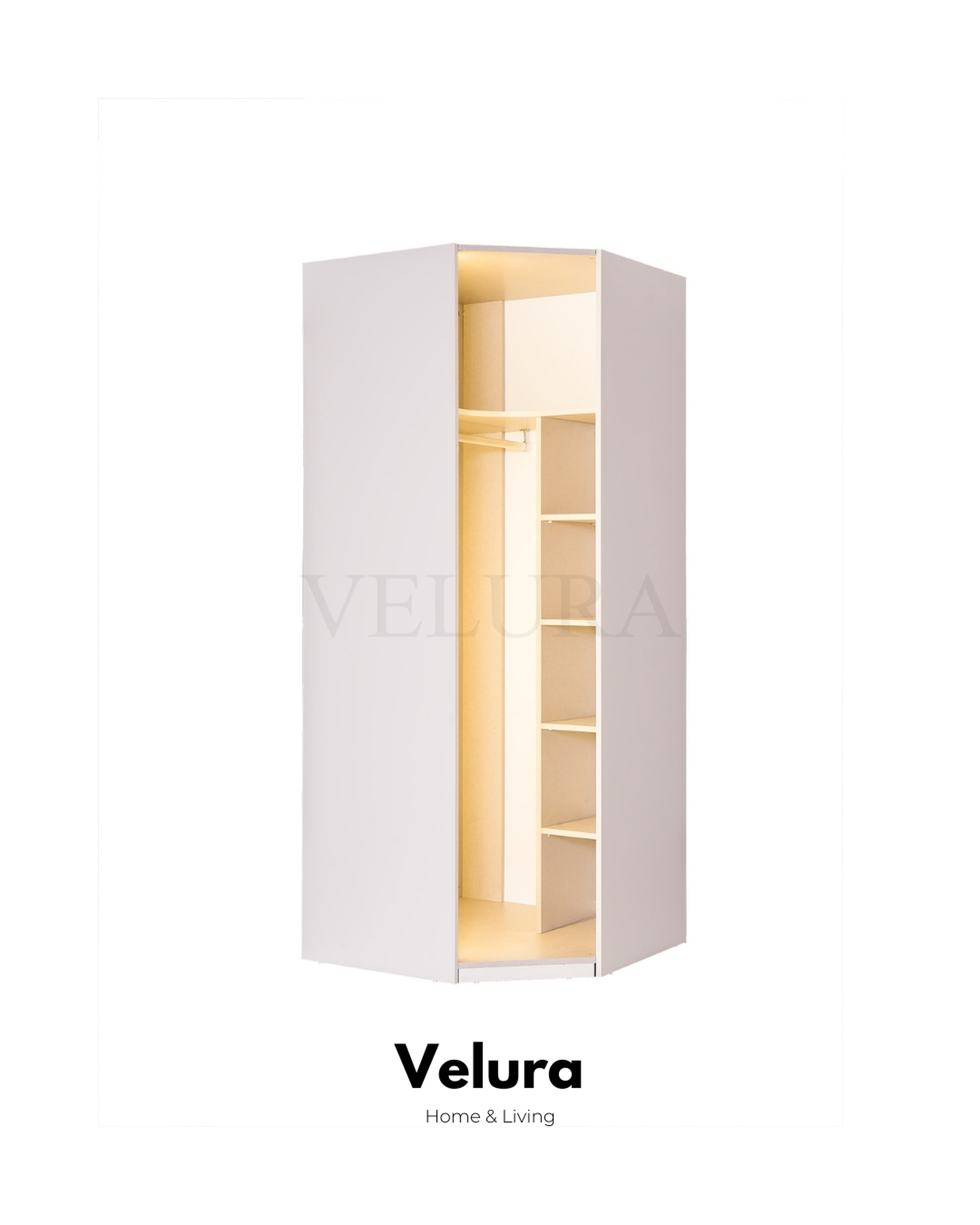 Velura Home köşe dolap modeli 9 kapılı