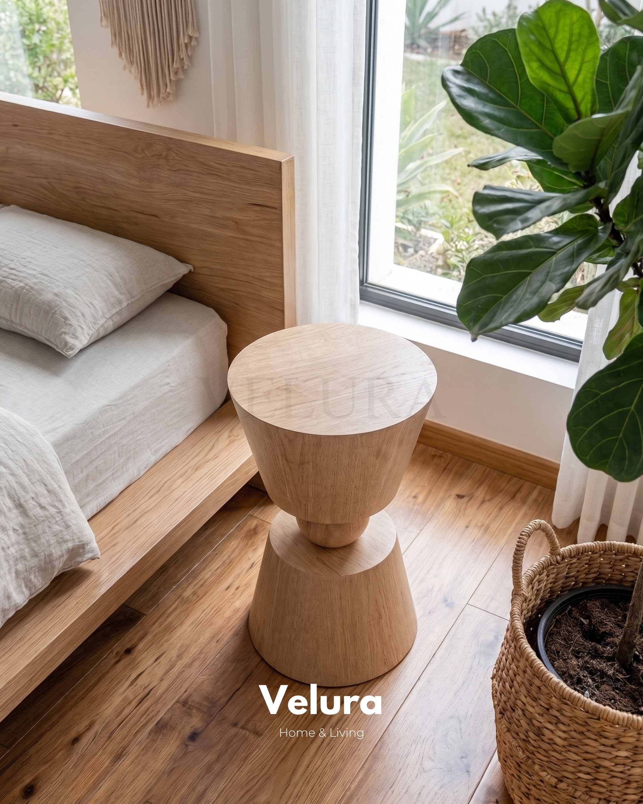Voga Yan Sehpa Naturel fiberglass gövde
