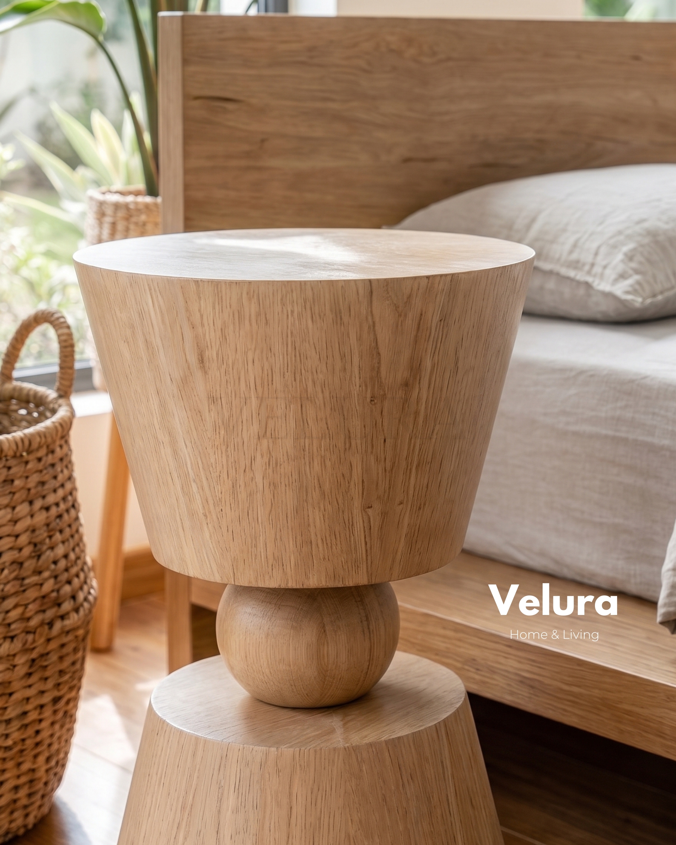Voga Yan Sehpa Naturel fiberglass gövde